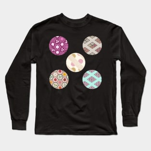 Origami Paper Traditional Japanese Pattern Sticker Set - Cotton Candy Geometric Florals Long Sleeve T-Shirt